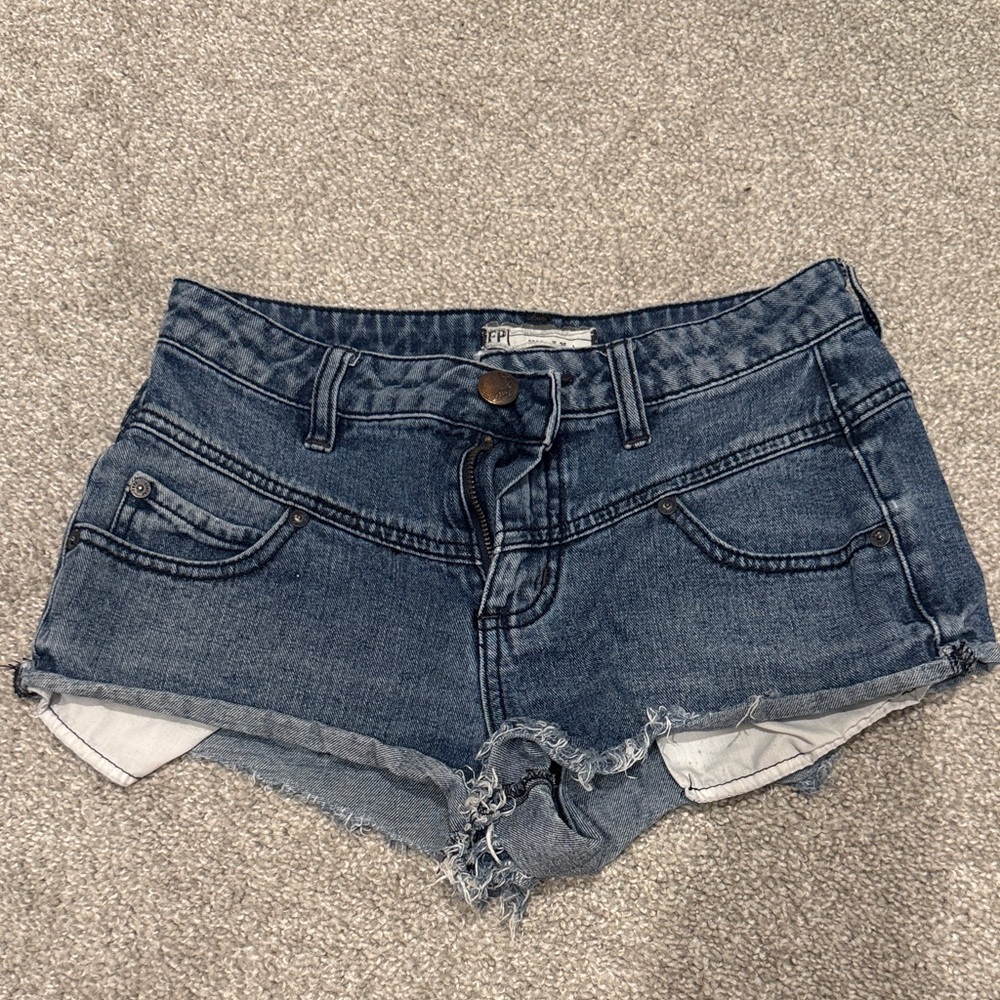 Free People We The Free Low Rise Denim Shorts Size 25